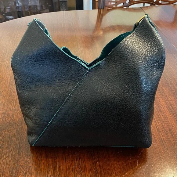 Portland Leather Goods Boreal Blue Green Small Naomi Shoulder Crossbody Bag - Picture 3 of 10